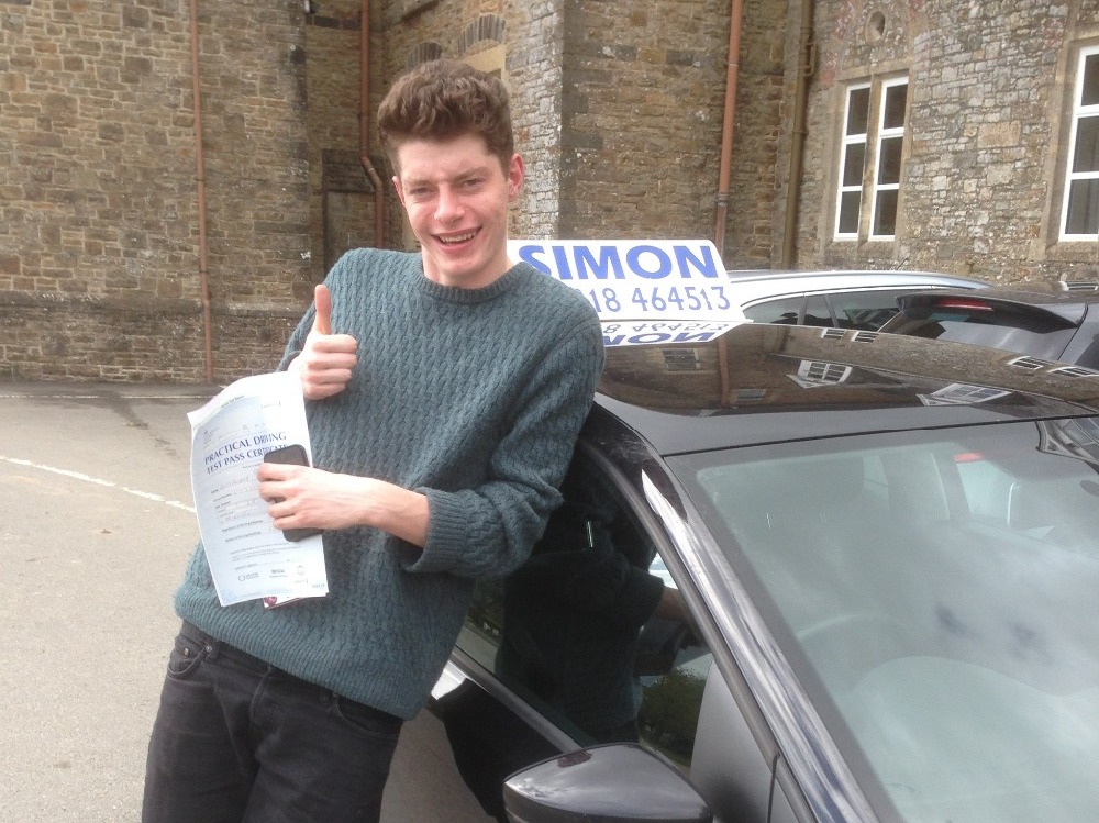 Young lad passed driving test
