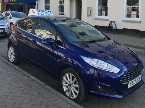 Blue Fiesta for teaching students to drive.