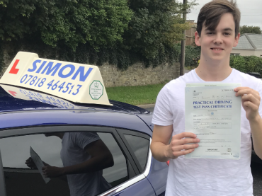 Young girl passed driving test.